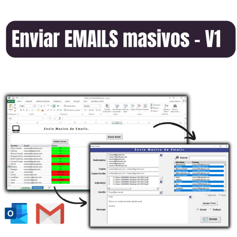 Enviar EMAILS masivos - (Versión 1)