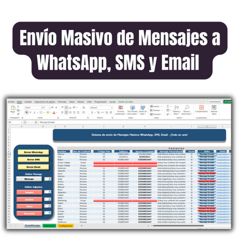 Envío Masivo de Mensajes a WhatsApp, SMS y Email - ¡Todo en Uno!